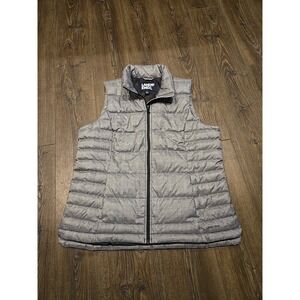 Land's End Women's XL (18) Black/White Puffer Vest